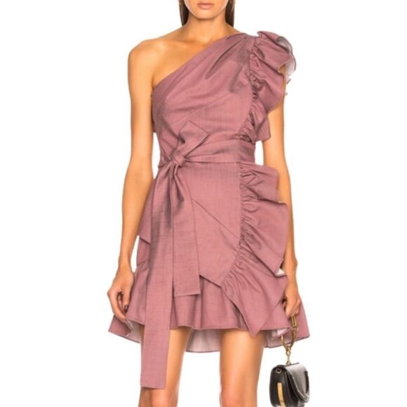 ALEXIS Adela One Shoulder Ruffle Mini Dress - Picture 4 of 12